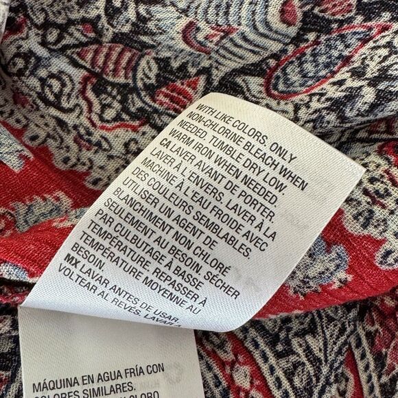 Style & Co X-Large Wide Leg Wrap Pants Floral Mid-Rise Tie Gauzy Elastic Waist - Picture 9 of 9